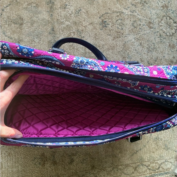 Vera Bradley Attaché Travel Companion Luggage Bag Boysenberry - Picture 6 of 12